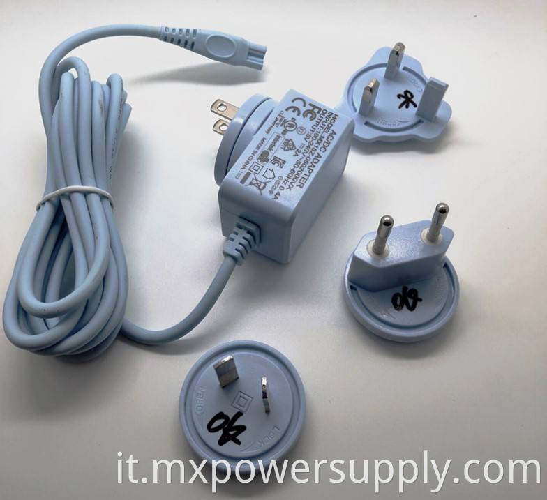 Universal 7.5V1.6A 12W 6V2A 9V1.5A 12V1.25A Adattatori di alimentazione universali con tappi rimovibili